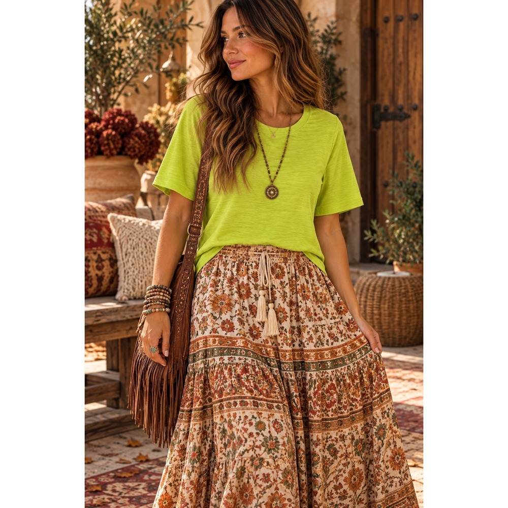 NWT Lime Green Bell Sleeve Top Petite Small Dopamine Westbound